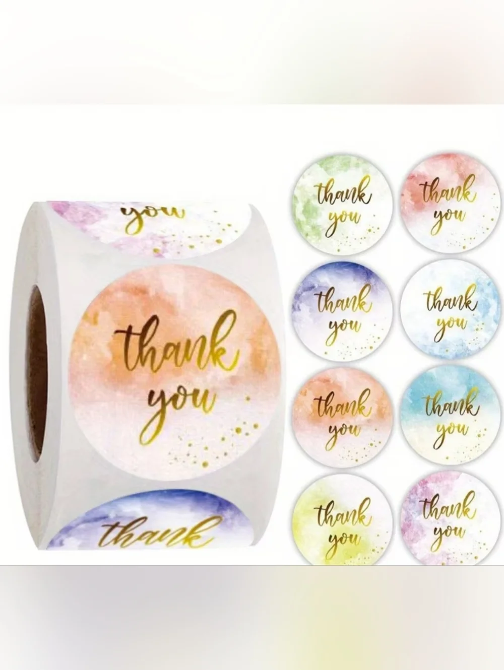 500 pieces/1 roll Thank you stickers